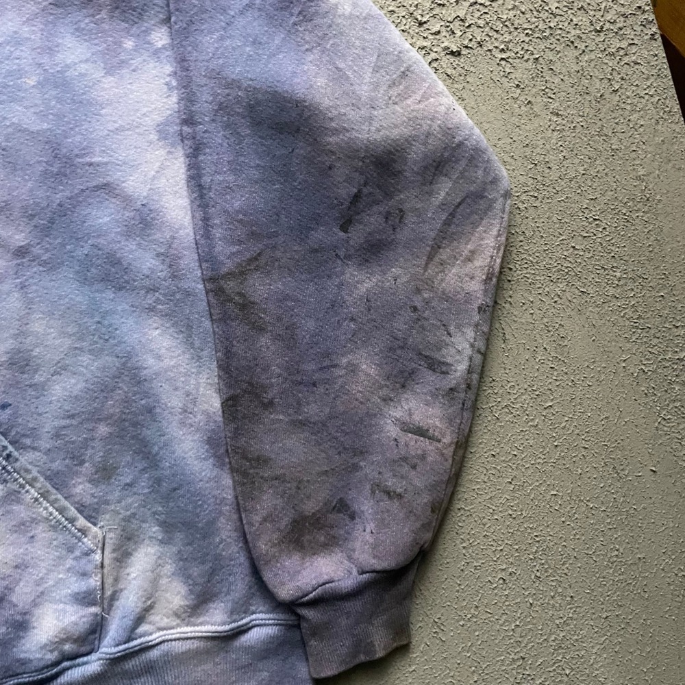 Vintage Bedford Wrestling Hoodie Mens XL Purple 1990s Tie Dye - Picture 6 of 14
